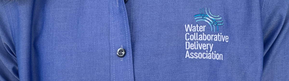 WCDA white Logo on blue shirt